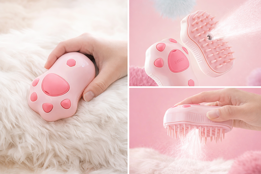 Cepillo con Vapor para Pelos de Mascotas